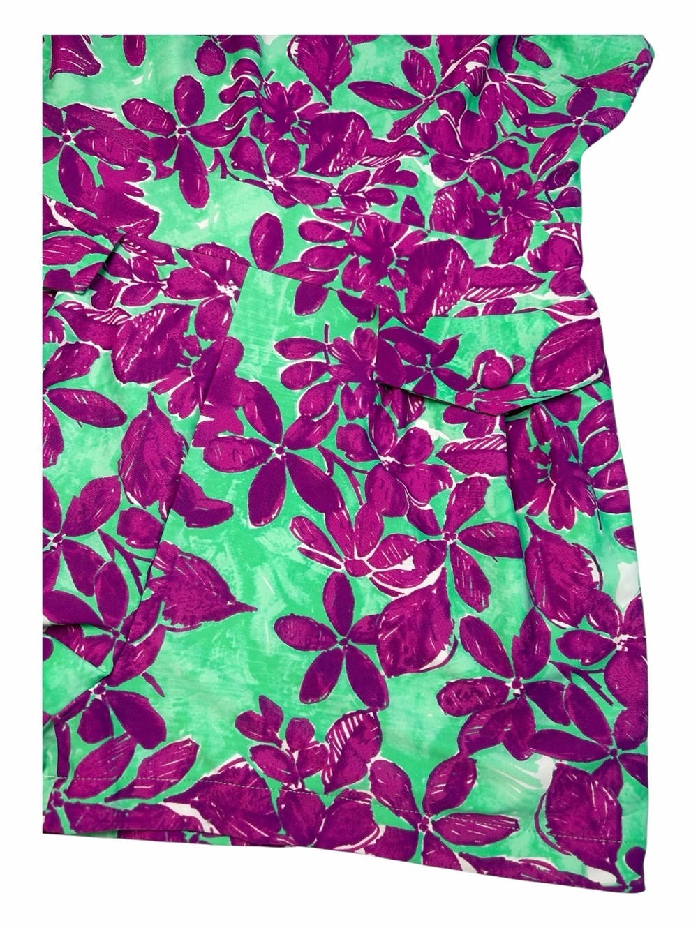 Aryeh Women Floral Fit & Flare Skater Romper Mint Sleeveless Sz M - Picture 5 of 14
